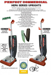 Perfect Commercial P103 HEPA Upright Vacuum 12"