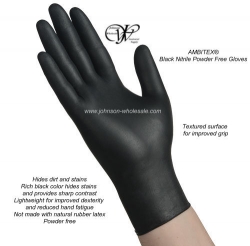 Gloves Nitrile Black Powder Free M,L,XL 10/100 case