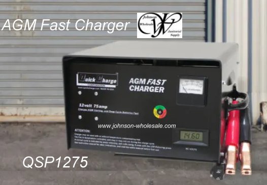 12V Battery Charger with 75AMP Engine Start, 12AMP Fast Charge and More